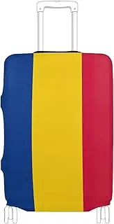 [Joisal] Romania Flag Luggage Cover Protector Tsa Approved Fit 18-32 Inch Luggage Identifier, Romania Flag, L 26-28 in