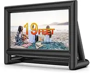 Blow Up Projector Screen Outdoor 19FT Inflatable Movie Screen Outside Front and Rear Projection with Air Blower, Best for Pool Movie Nights Backyards Party Home Theater