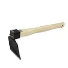 Mini Hoe with Wooden Handle Garden Hand Hoe Hand Cultivator (38*8.5*10.5CM)