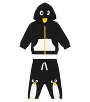 [Stella McCartney Kids] Stella McCartney Kids Baby cotton hoodie and sweatpants set M 24 black