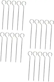 FONDOTIN 50Pcs Stainless Steel Barbecue Skewers Durable Reusable Meat Needles for Grilling Easy to Clean BBQ Supplies for Outdoor Cooking and Camping