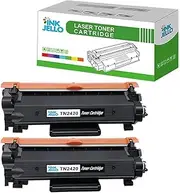InkJello Toner Cartridge For Printer,Compatible with Brother Brother DCP-L2510D L2530DW HL-L2310D L2350DW L2370DW L2370DW XL L2375DW MFC-L2710DN L2710DW L2730DW L2750DW TN2420 with Chip(Black, 2-Pack)