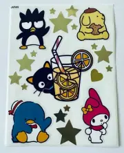 Sanrio HELLO KITTY Friends Stickers Decal Foil Tuxedo Sam My Melody Badtz Maru +