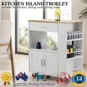 Kitchen Island Trolley Rolling Serving Cart Modern Shelving Portable Towel Rack