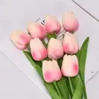 5/10PCS PU Tulip Artificial Flower Real Touch Artificial Bouquet Fake Plants for