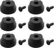6pcs Screw-in Rubber Cane Tips Feet Cane Replacements Compatible with Hurrycane Freedom Edition Walking Sticks with Screws