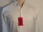 HUGO BOSS Kery RED TAG NEW Men's White Slim Fit CASUAL SHIRT SIZE 16.5/42