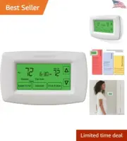 Touchscreen Thermostat - Large Display, Smart Response - 1.25"d x 6"w x 3.75