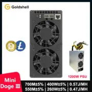 New Goldshell Mini Doge III Miner LTC Doge Coin Dual Mode 700M or 550M with PSU
