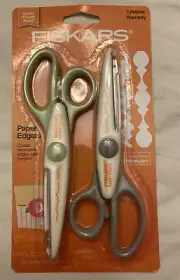 Fiskars Paper Edgers 2 Pack Ripple & Victorian Cuts NEW Craft scissors Scrapbook