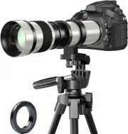 BENOISON Telephoto Lens - 420-800mm f/8.3 Manual Zoom for Nikon SLR Camera