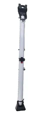 Master Lock Compact Door Stopper Folding Security Bar Adjustable, White