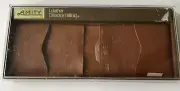 Vintage '80s Amity Director Billfold Brown Cowhide Leather New in Original Box