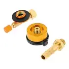 Camping Gas Adapter Converter w Hose Connector for Gas Stoves Cassette Cylinders