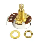 FLEOR 100PCS B250K 18mm Copper Long Shaft Guitar Bass Potentiometers Pots Golden