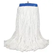 Boardwalk BWKRM32016 16 oz Rayon Cut-End Lie-Flat Mop Head White - 12 Per Ca...