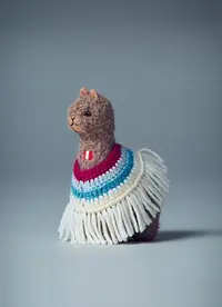 在飛比找誠品線上優惠-ST.MALO秘魯工匠手工針織斗篷羊駝娃娃/ 15cm/ 淺