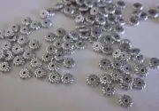 50 Spacer Beads Flat Disk 1.5mm x 5mm Silver Colour #sp0445 Aus Seller