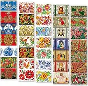OFXDD Egg Wraps Easter Set - Thermo Easter Egg Shrink Wrappers for Pysanka - Traditional Egg Sleeves Easter - Ukrainian Easter Egg Decorating Kit, 5 Pcs