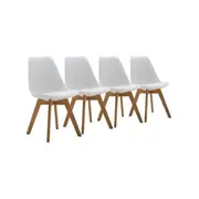CHOTTO - Ando Dining Chairs - White x 4