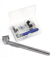 15Pcs Car Auto Tire Valve Stem Cap Valve Repair Tool Dual Head Pressure Gauges