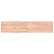 vidaXL Table Top Light Brown 180x40x(2-4)cm Treated Solid Wood Live Edge