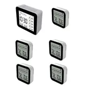 13in1 Tuya WIFI Smart Thermometer Hygrometer Indoor Accurate Temperature Humidity Gauge Monitor with Time/Calendar/Alarm White