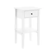 Sarantino Rue Bedside Table in White