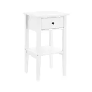 Sarantino Rue Bedside Table in White