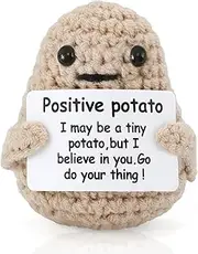 Mini Positive Potato Crochet Cute Wool Funny Knitted Handmade Toy Doll Emotional Support Plush
