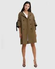 [Belle & Bloom] Russian Romance Oversized Trench Coat - Military