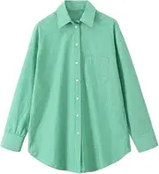 [Generic] Women's Two-Piece Outfit Long-Sleeved Striped Shirt Top High-Waisted Wide-Leg Pants Set Blouse Trousers Sets