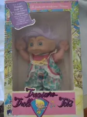 Vintage ACE 14” Treasure Troll Tot Bellybutton Wishstone Doll