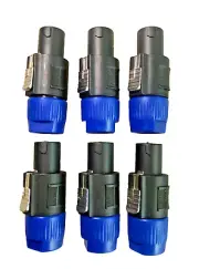 9 each 4 Pole Speakon Male Plug Speaker Conductor Audio Cable Connector Adapter