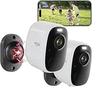 Dzees Wireless Security Camera Outdoor with Magnetic Mount, 4MP Battery Powered Security Cameras Wireless Outdoor for Home Security, AI Motion Detection/2-Way Talk/Color Night Vision/Ip66/Cloud-2-Pack