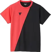 [VICTAS] V-TS230 Table Tennis T-Shirt, Unisex, Signal Red/Black, 3XL 532101