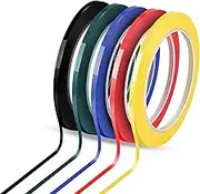 Colored Masking Tape, 5 PCS Self-Adhesive Grid Marking Tapes for Art Board Outdoor, Whiteboard (3mm x 66m/roll)
