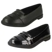 Girls Clarks Scala Bright School Shoes