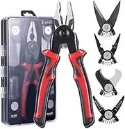 TooToo 5-PCS Plier Tool Set, 5 in 1 Versatile Tool Kit, with Linesman Plier, Wire
