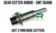 Stub Shell Mill Arbor 3MT | Holds 27mm Bore Gear Cutters - 12 x1.75 Thread back