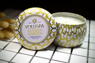 Voluspa 美國 香氛精油蠟燭 天堂花園 Elysian Garden 4oz 迷你鐵罐 全新