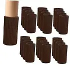 24 PCs Furniture Leg Socks - Coffee Knitted Furniture Socks, 24 pcs Coffee-1