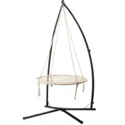 Gardeon Kids Outdoor Swing Set Hammock Chair with Steel Stand Spider Web 100cm