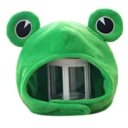 for Frog Headband Plush Hat Cartoon Animal Earflap Halloween Cosplay Photo