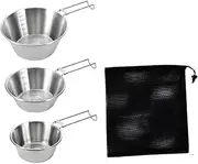 QSTDGVPW 3 Pieces Camping Bowls Set Dinnerware Camping Tableware Camp Bowls for Backpacking