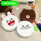 iae創百市集: LINE FRIENDS 立體圓臉萬用包 收納包 零錢包 化妝包 熊大 兔兔 饅頭人 正版