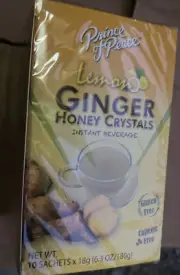 Prince of Peace Instant Natural Lemon Ginger Honey Crystals, 10 Sachets – Ins...