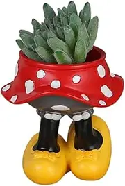 Cute Mouse Flower Pot, Mouse Dress Vase, Mouse Resin Pen Holder, Mouse Mini Flower Pot Creative Meaty Tabletop Decoration, Cartoon Mouse Garden Resin Pot（No Plants）