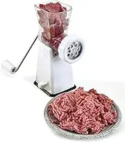 Metaltex Meat Mincer and Dough Shaper, Stainless Steel, 24.5 x 25 x 11 cm, White