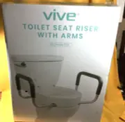 Vive Toilet Seat Riser with Arms - Standard -New unopened LVA1071S -Sugery